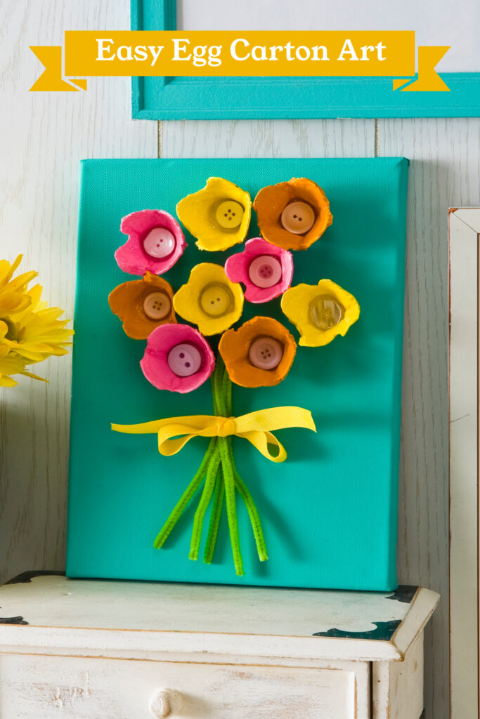 Egg Carton Art. Easy Mother’s Day Crafts For Kids To Make As Gifts